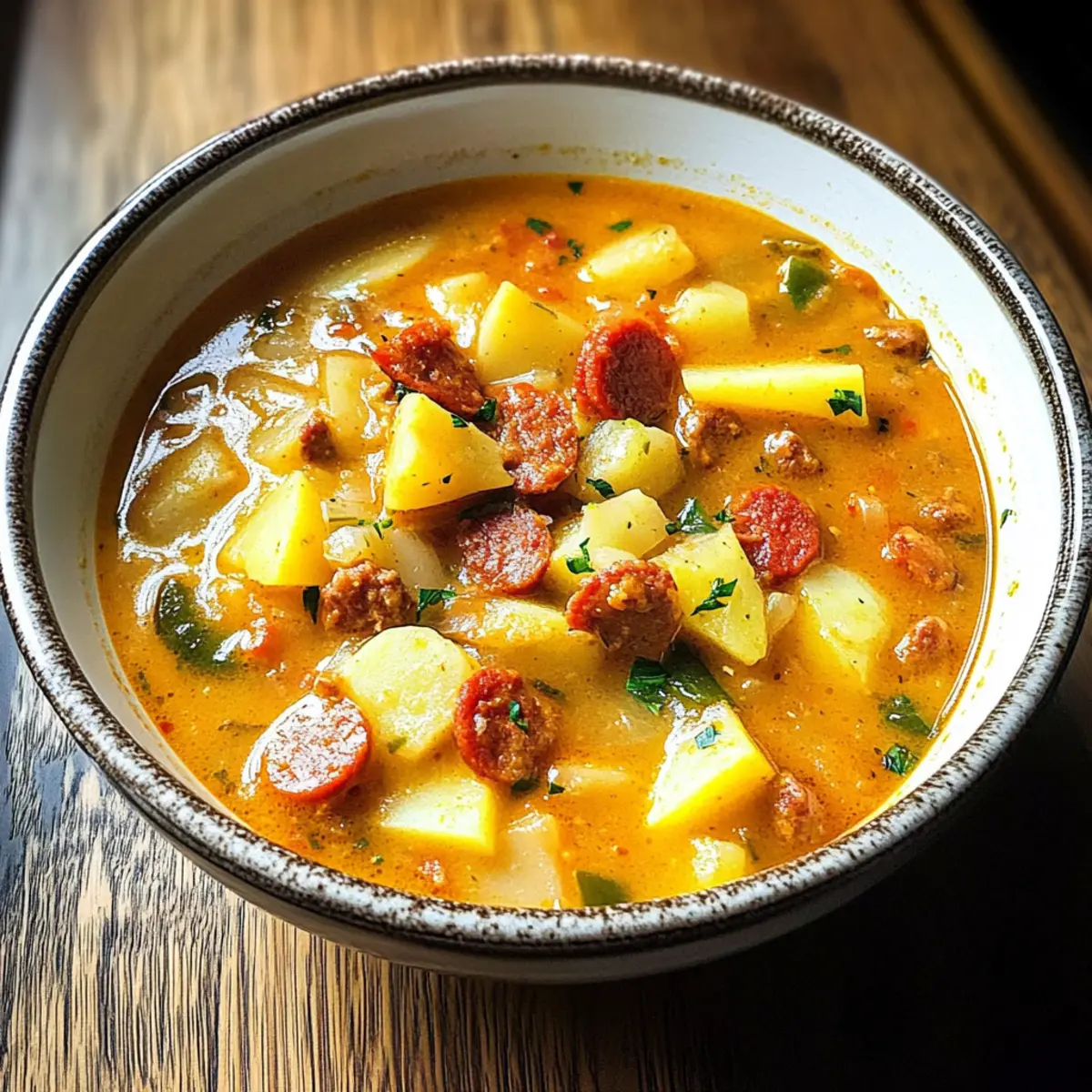 Spanische Kartoffelsuppe mit Chorizo für kalte Tage