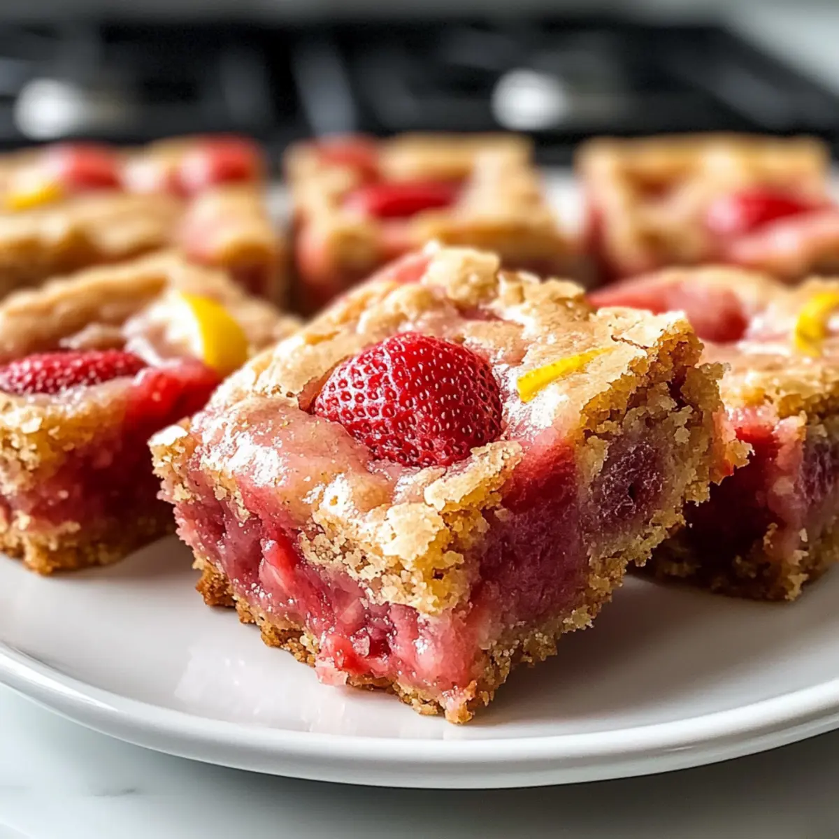 Erdbeer-Zitronen-Blondies für fruchtige Genussmomente