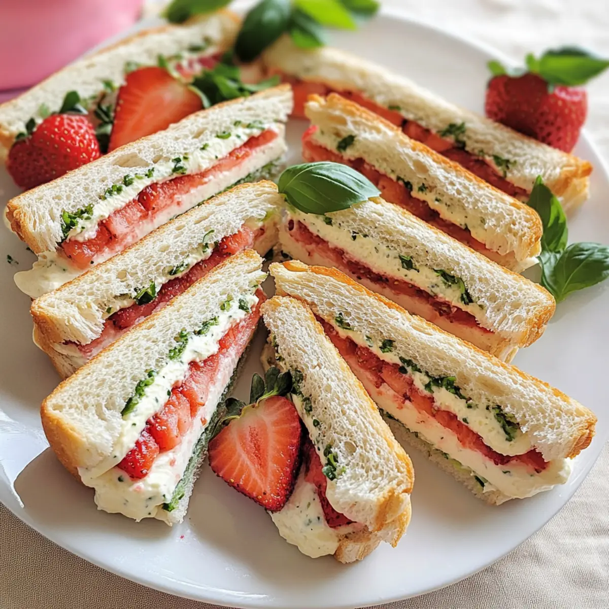 Erdbeere Tee Sandwiches für den perfekten Nachmittag