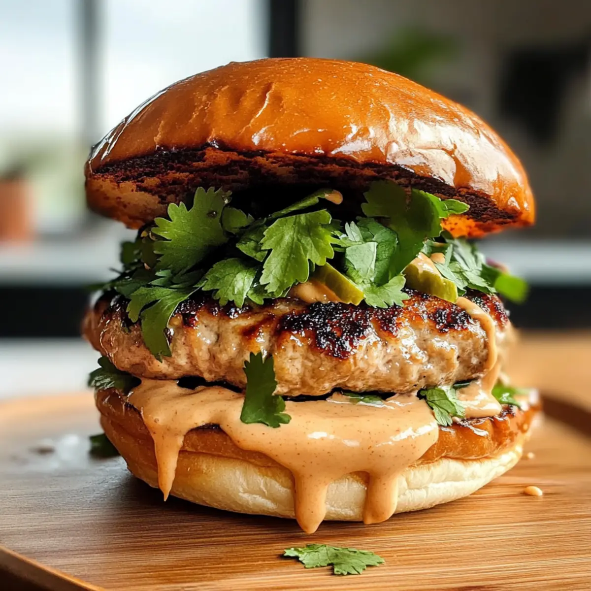 Thai Erdnuss-Türkei Burger für gesunden Genuss