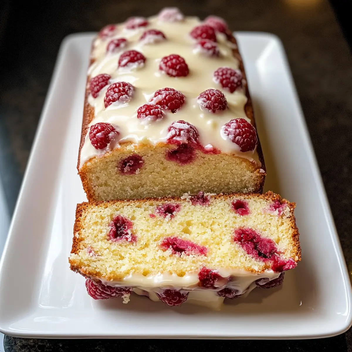 Weißer Schokoladen-Himbeer-Laib für jeden Anlass