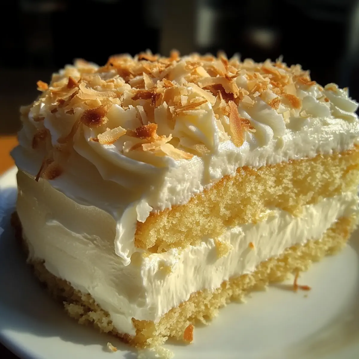 Südlicher Kokosnusspuddingkuchen einfach selbst machen