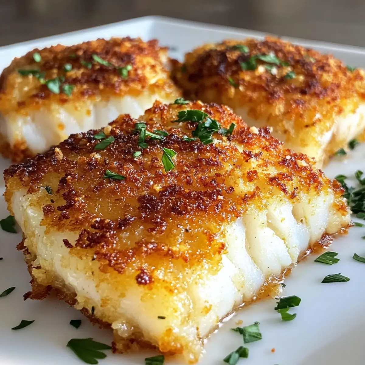 Luftfritteuse Parmesan Kruste Kabeljau in 30 Minuten