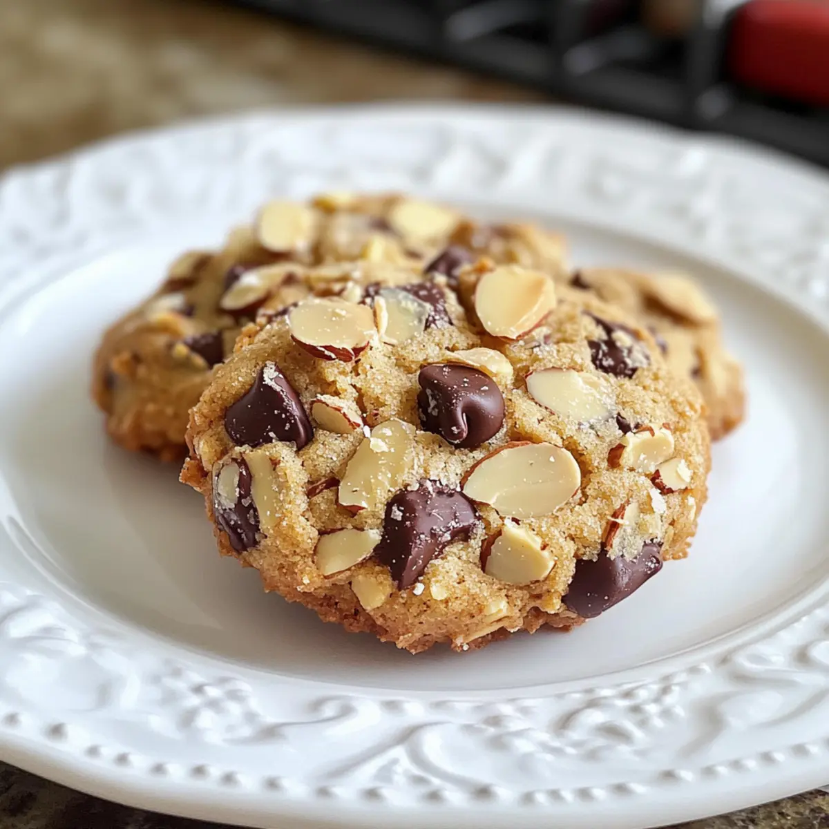 Mandeln Schokoladenstückchen Kekse einfach und lecker
