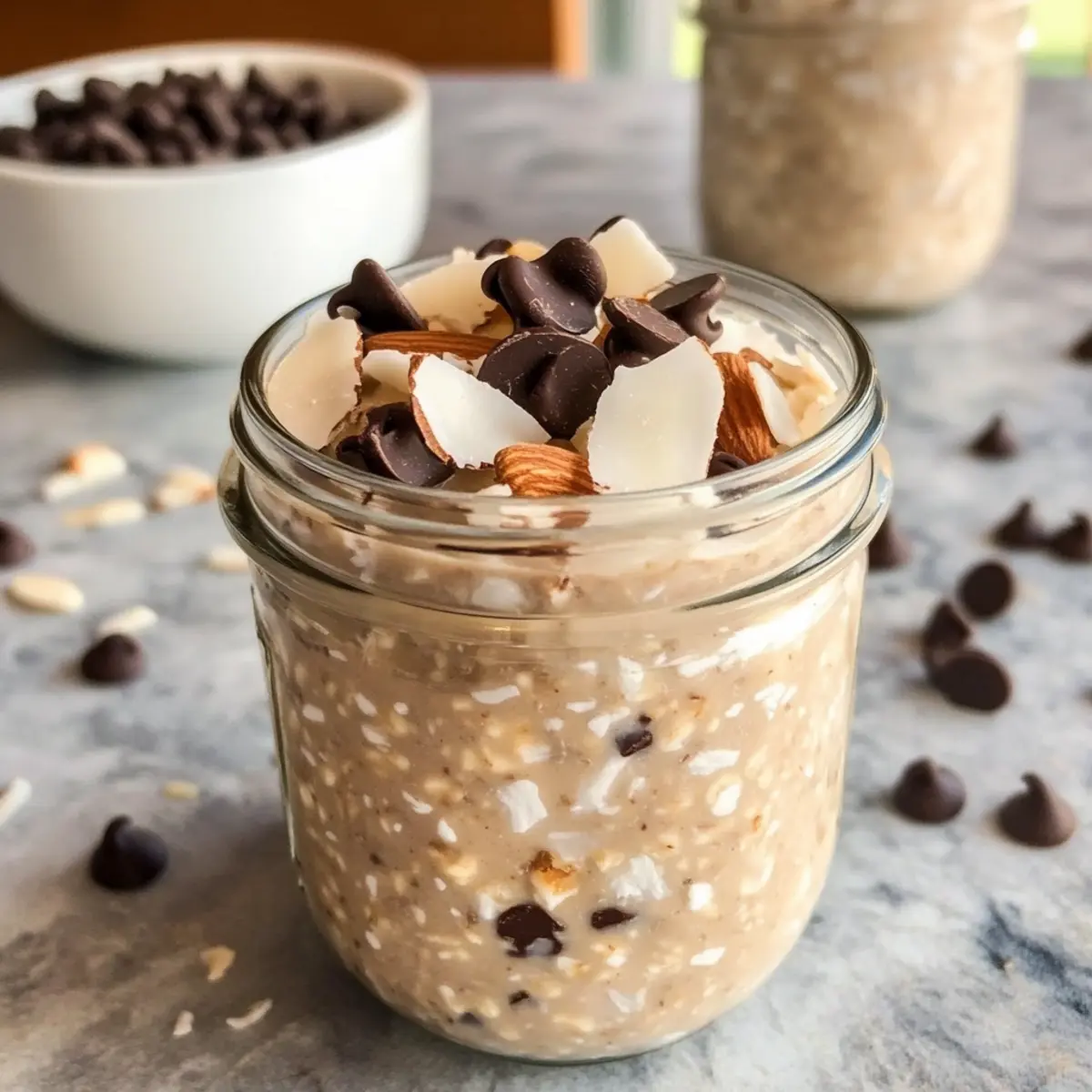 Almond Joy Übernacht-Haferflocken für den perfekten Start
