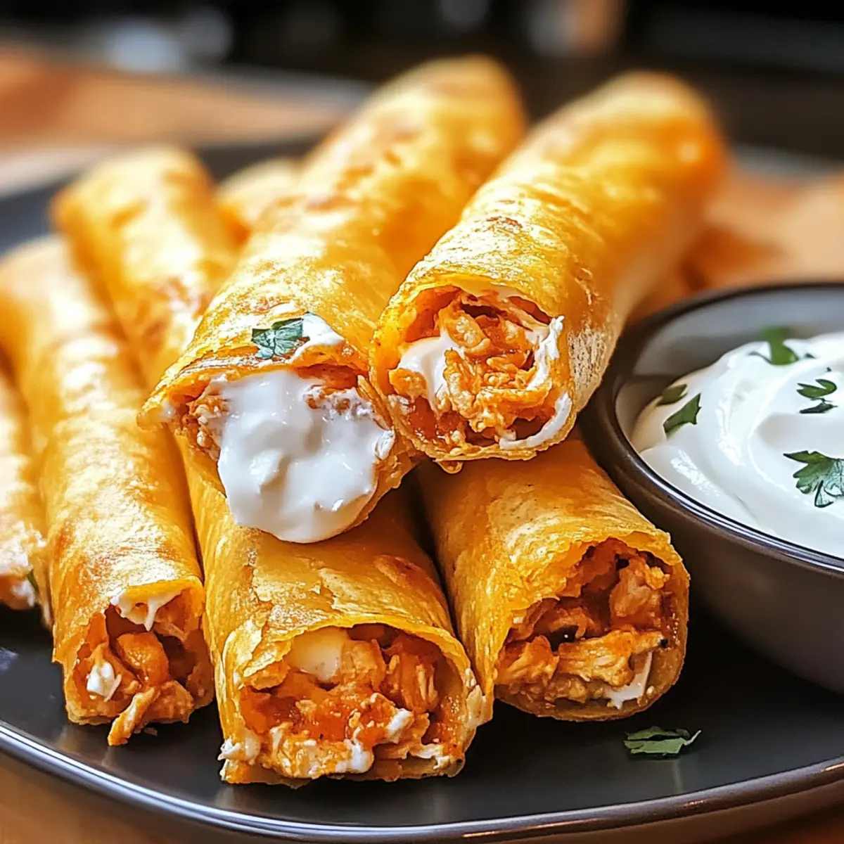 Gebackene Buffalo-Hühnchen-Taquitos für jeden Anlass