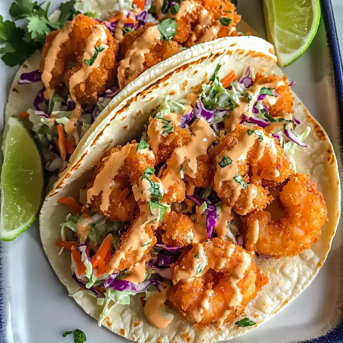 Bang Bang Garnelen Tacos mit Slaw für jeden Abend
