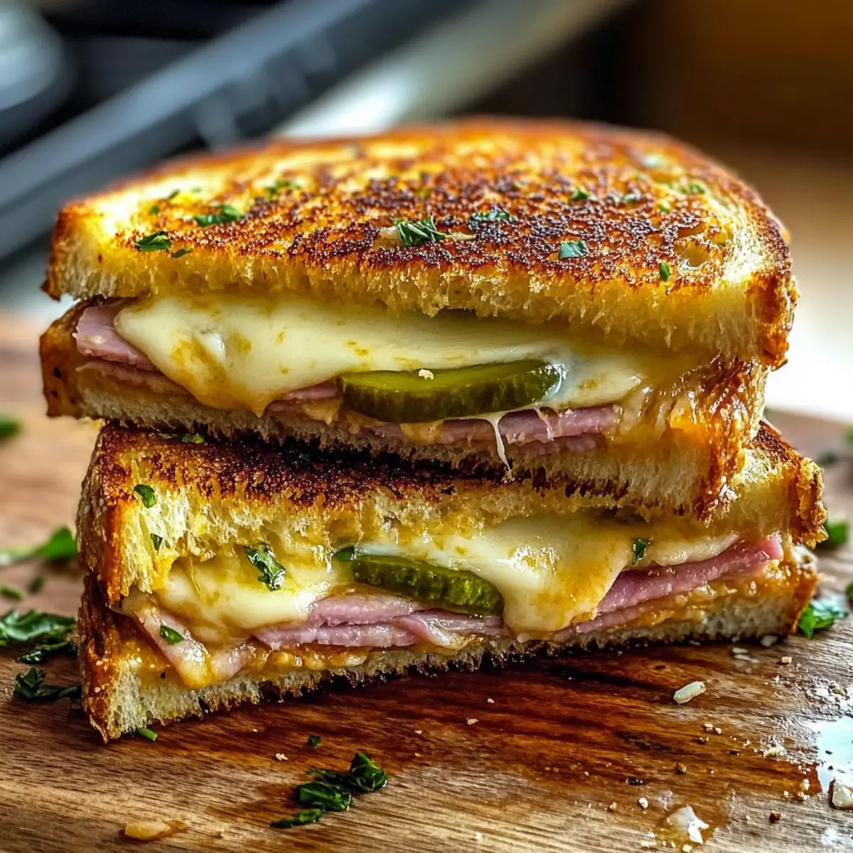 Kühne Kubanische Knoblauchbrot-Sandwiches Genießen