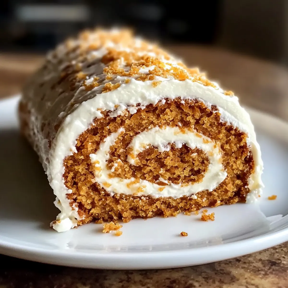Karottenkuchenrolle mit Frischkäsefrosting lecker und einfach