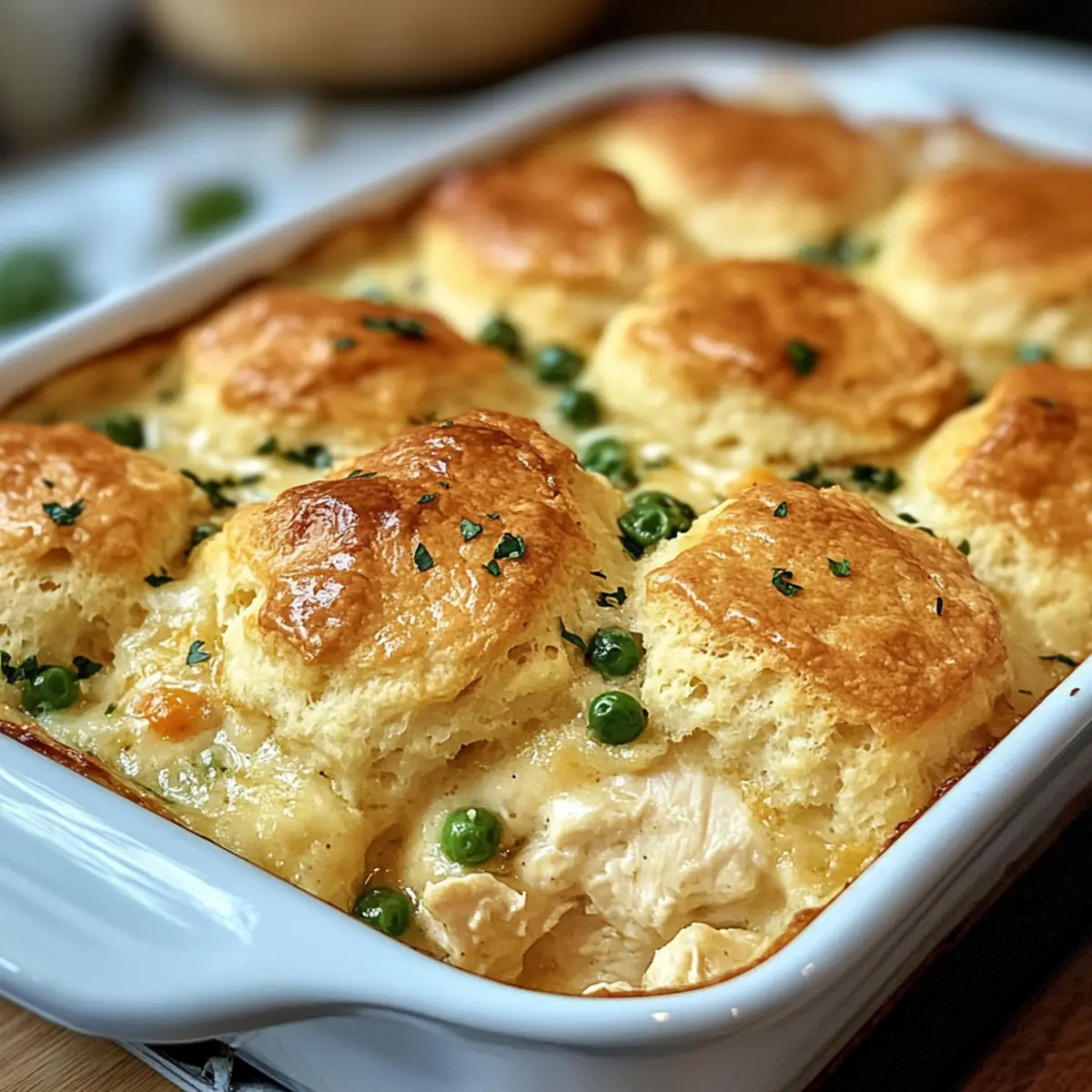 Cheddar Bay Hähnchen Cobbler: Herzhafter Genuss für die Familie