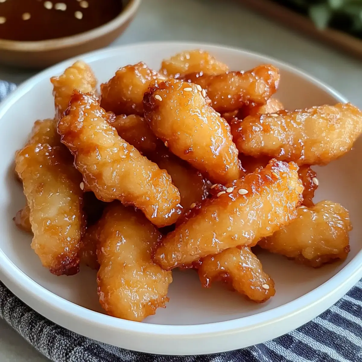 Chinesische Hähnchenstreifen mit süß-saurem Gefühl