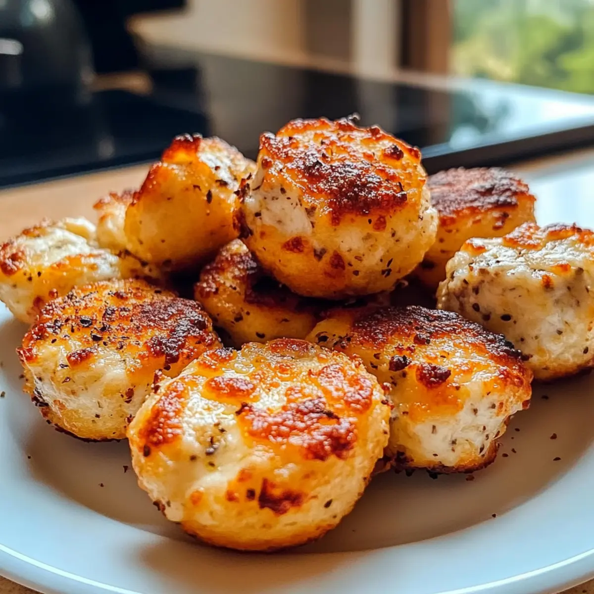 Hüttenkäse Pizzabissen schnell und einfach selbstgemacht