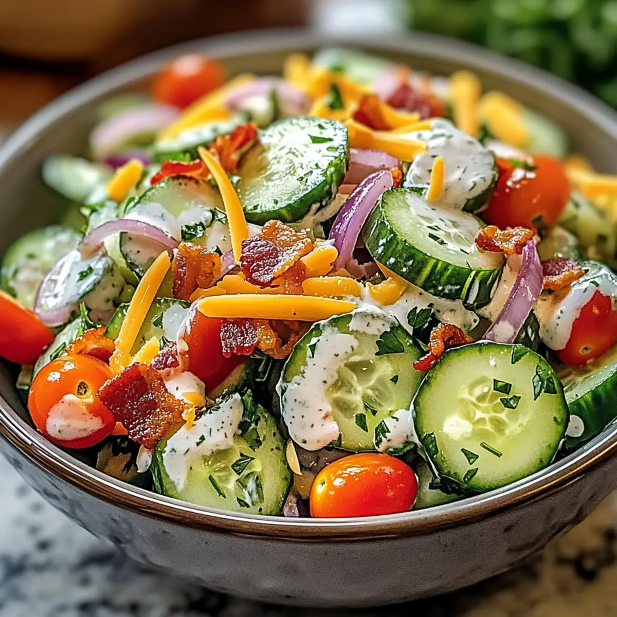 Gurken Ranch Knack Salat für den perfekten Genuss