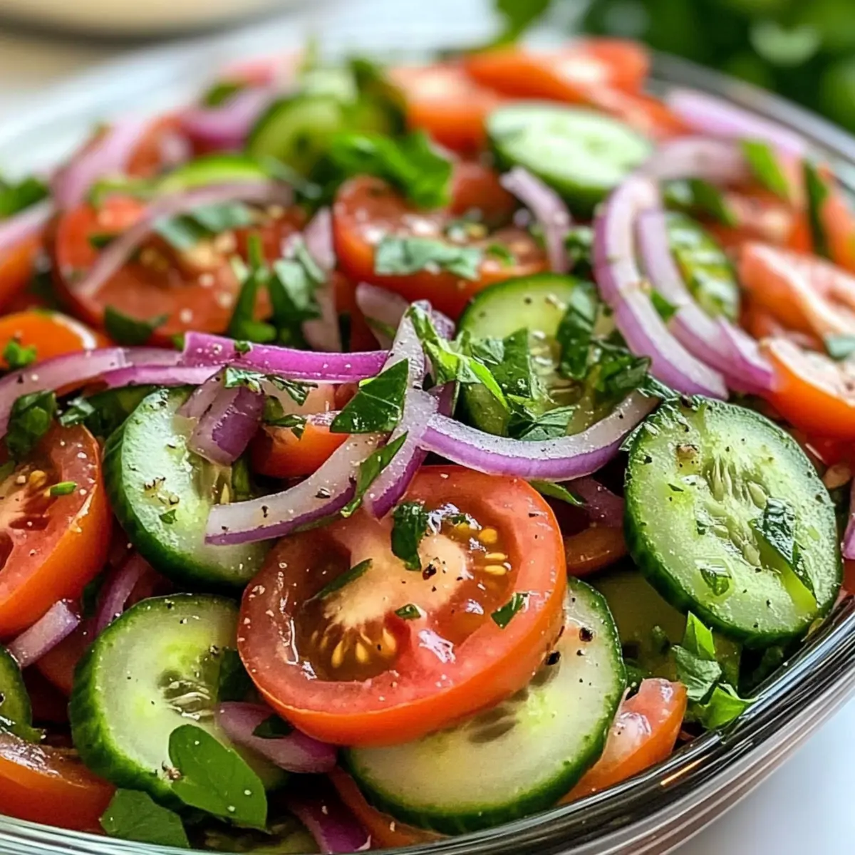 Gurken-Tomaten-Salat für heiße Sommertage