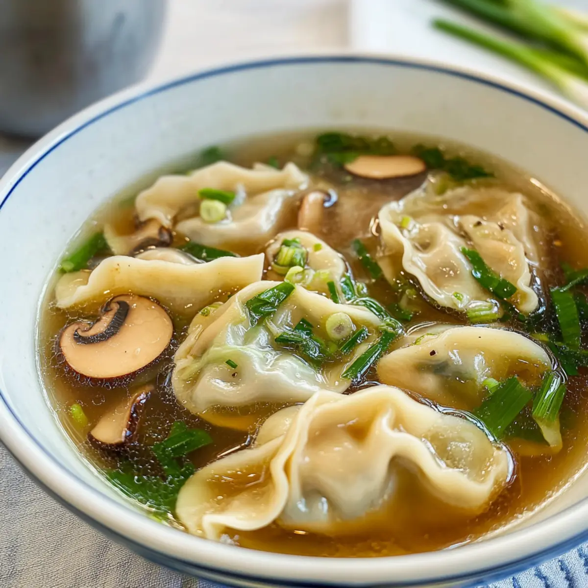 Einfache Gyoza-Suppe für warme Genussmomente