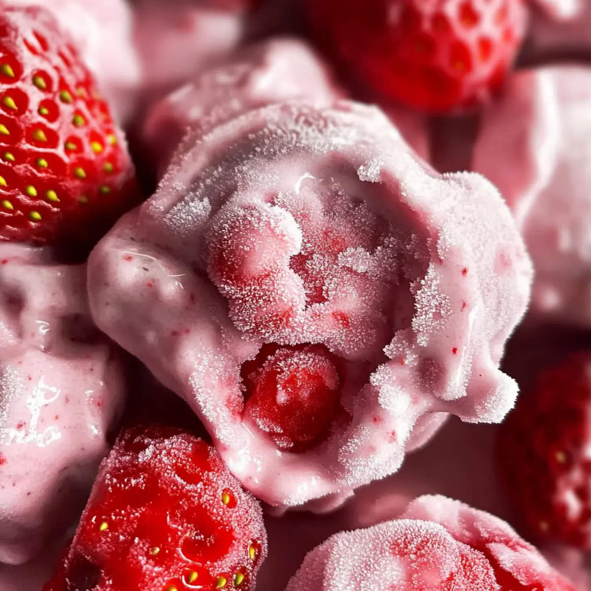 Gefrorene Erdbeerjoghurtcluster: Lecker & Gesund