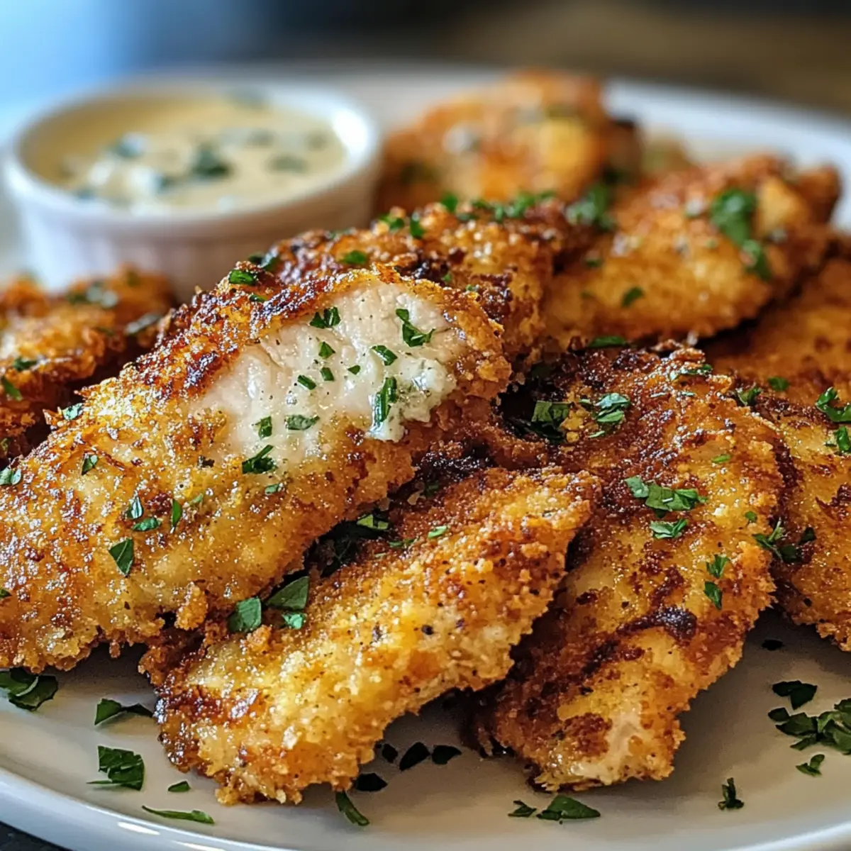 Knoblauch Parmesan Ranch zerstampftes Hähnchen Rezept