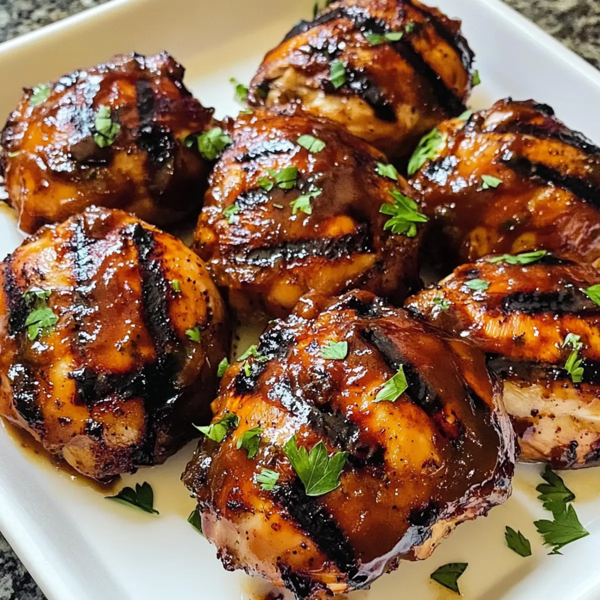 Gegrilltes BBQ-Hähnchen mit rauchiger Marinade