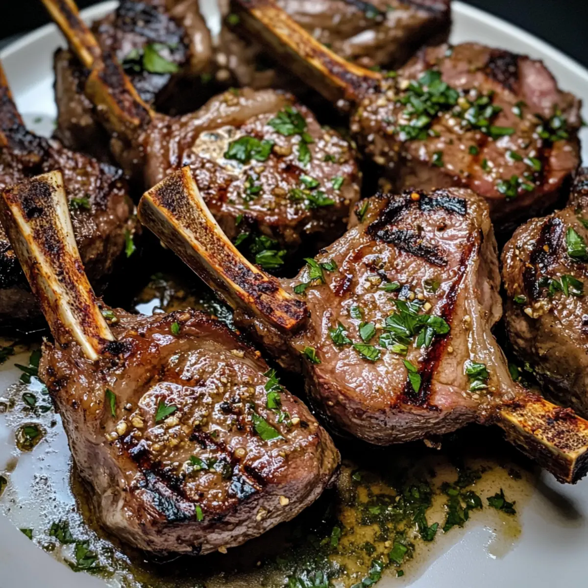 Grillierte griechische Lammkoteletts mit Oregano