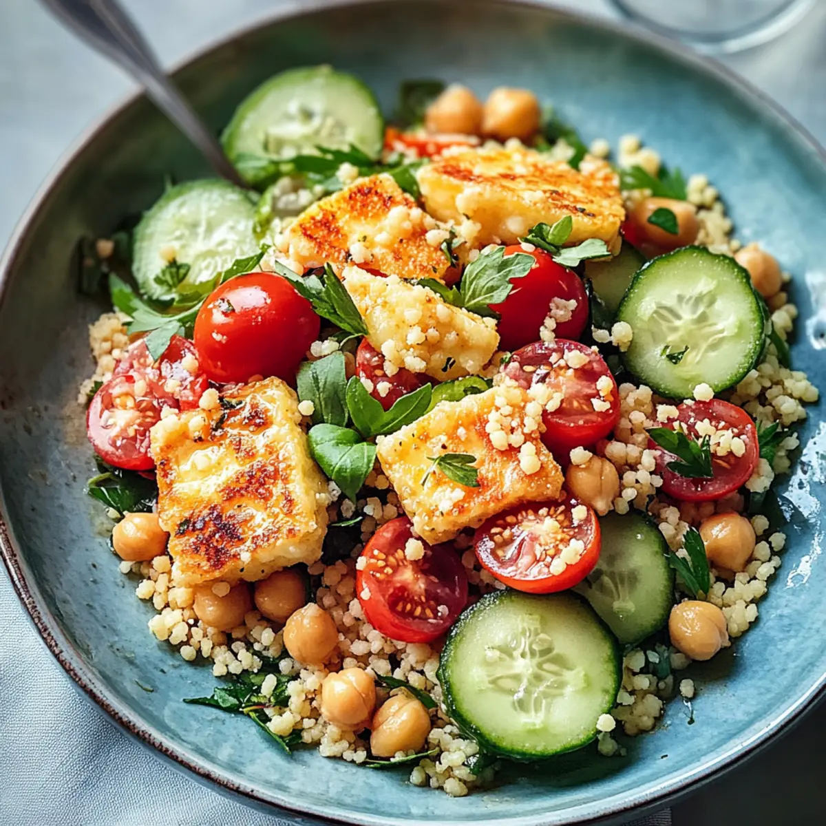 Halloumi Couscous Salat für jeden Anlass