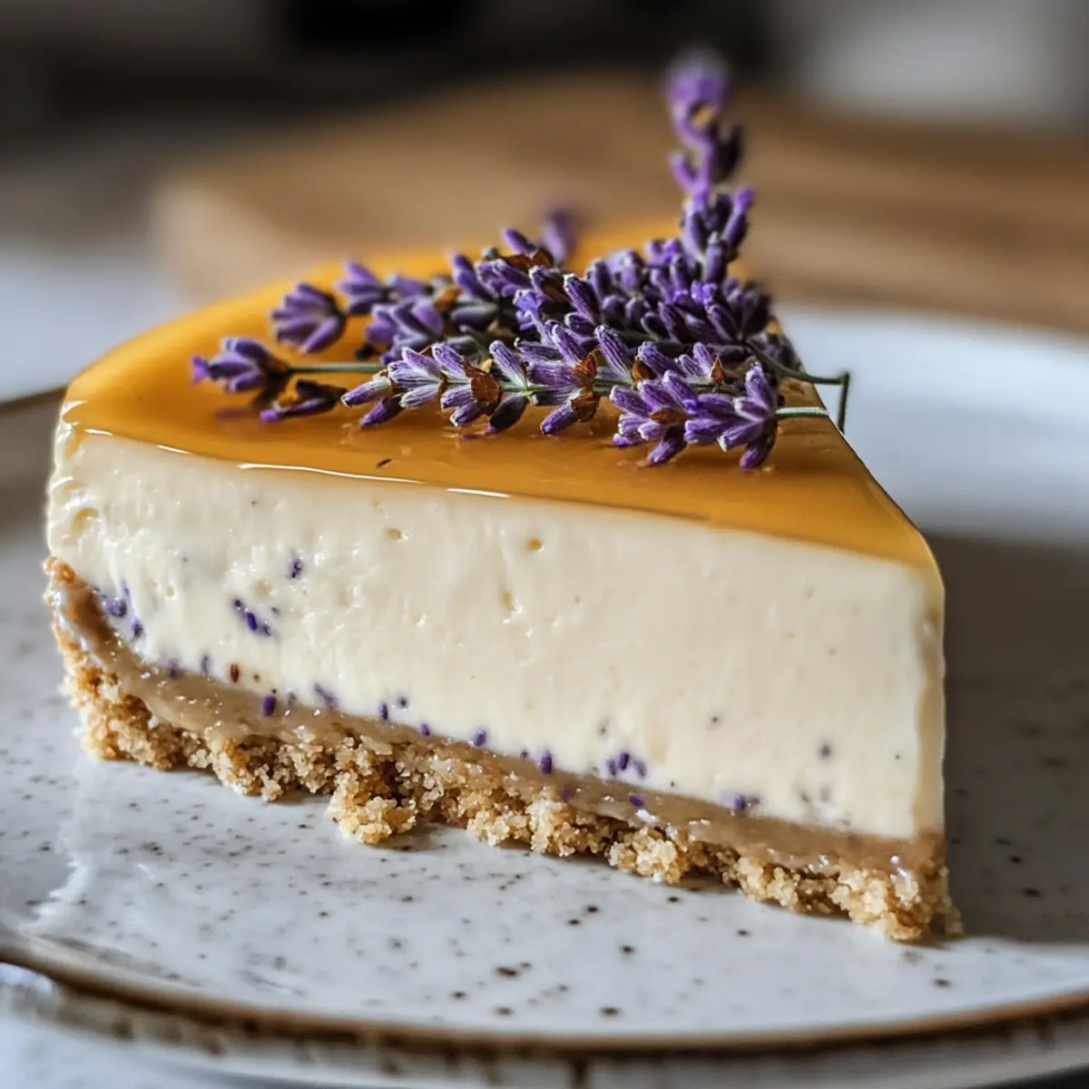 Honig Lavendel Käsekuchen für Frühlingsfreuden