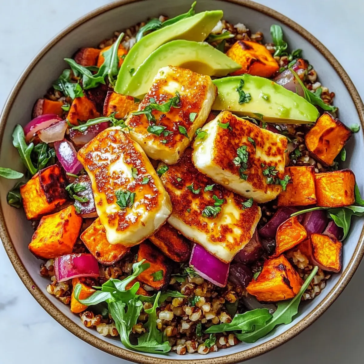 Heiße Honig-Halloumi-Schüssel für schnelle Genussmomente