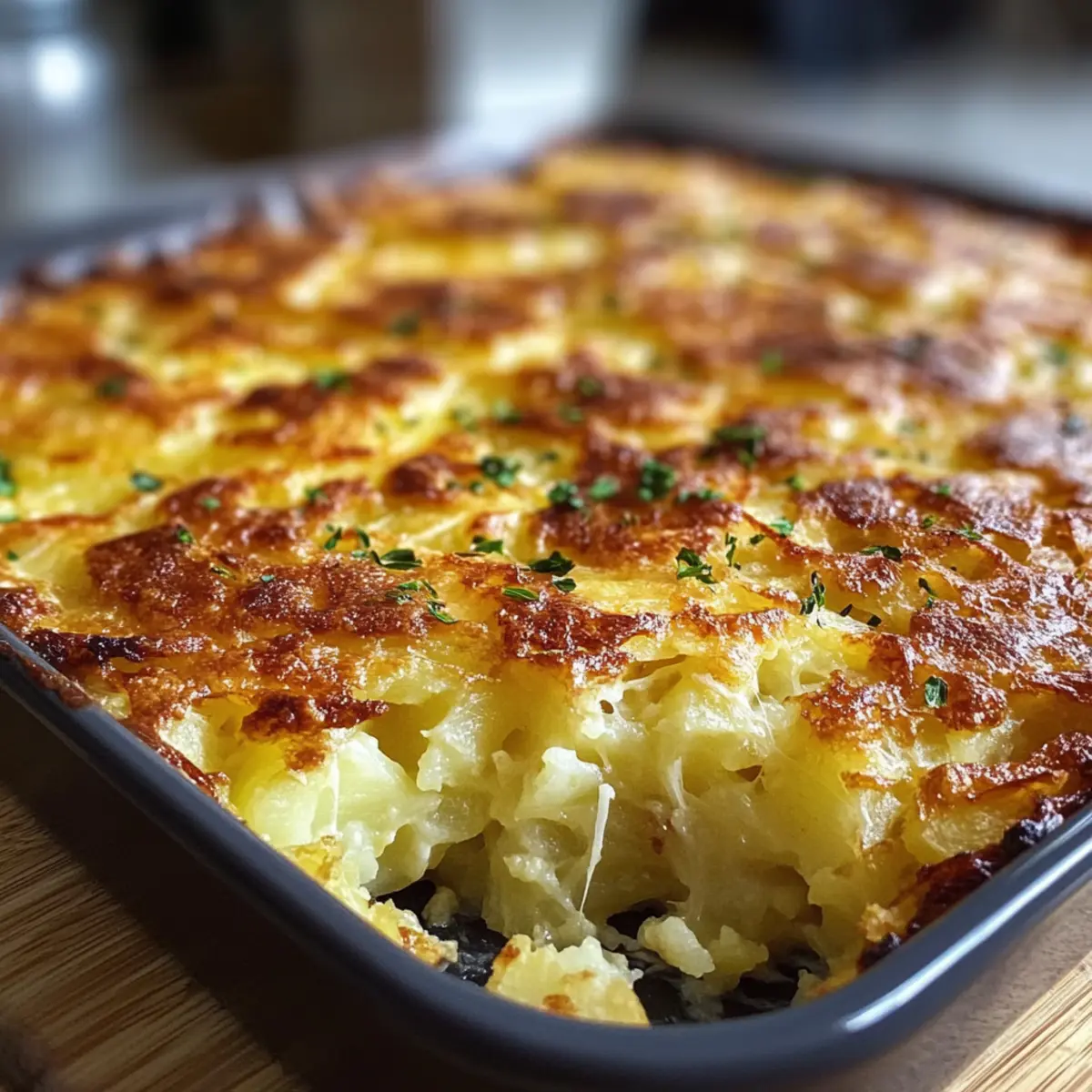 Hüttenkäse Kartoffelrösti Auflauf für jeden Anlass