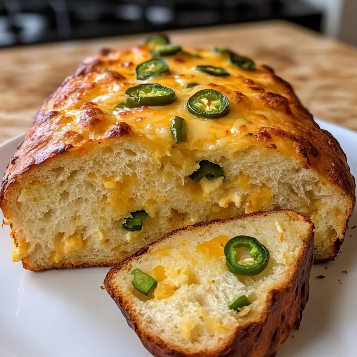 Jalapeño Cheddar Brot für Pizza-Liebhaber