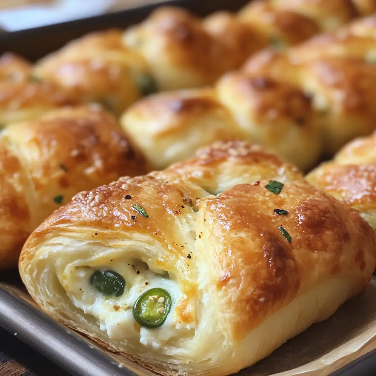 Jalapeño-Popper-Croissant-Rollen für schnelle Snacks