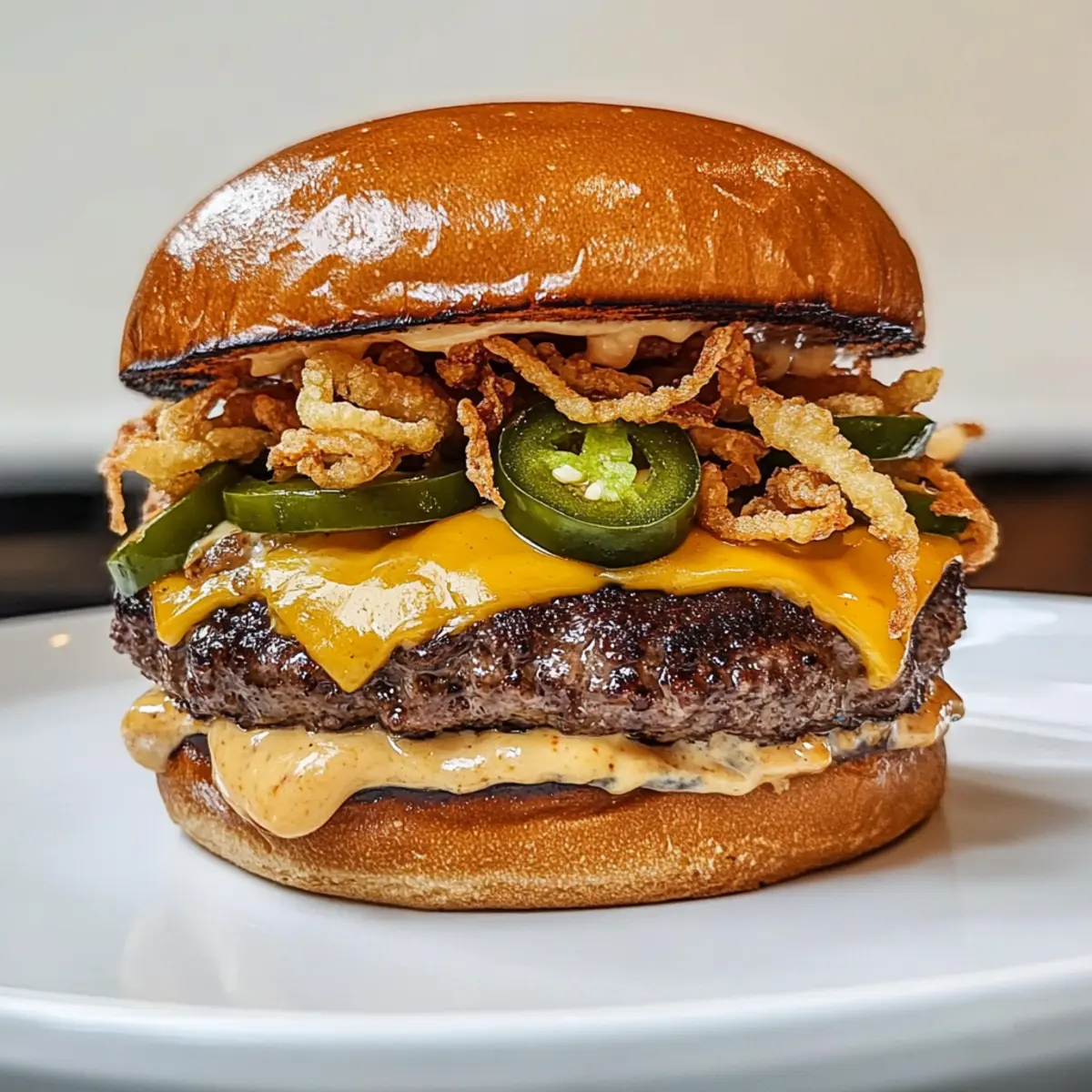 Jalapeño Smash Burger mit würziger Mayo
