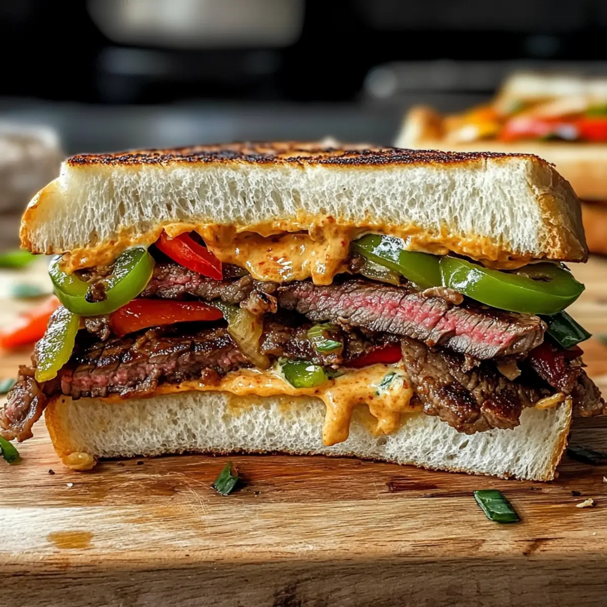 Koreanisches Steak-Sandwich mit Knoblauchmayo