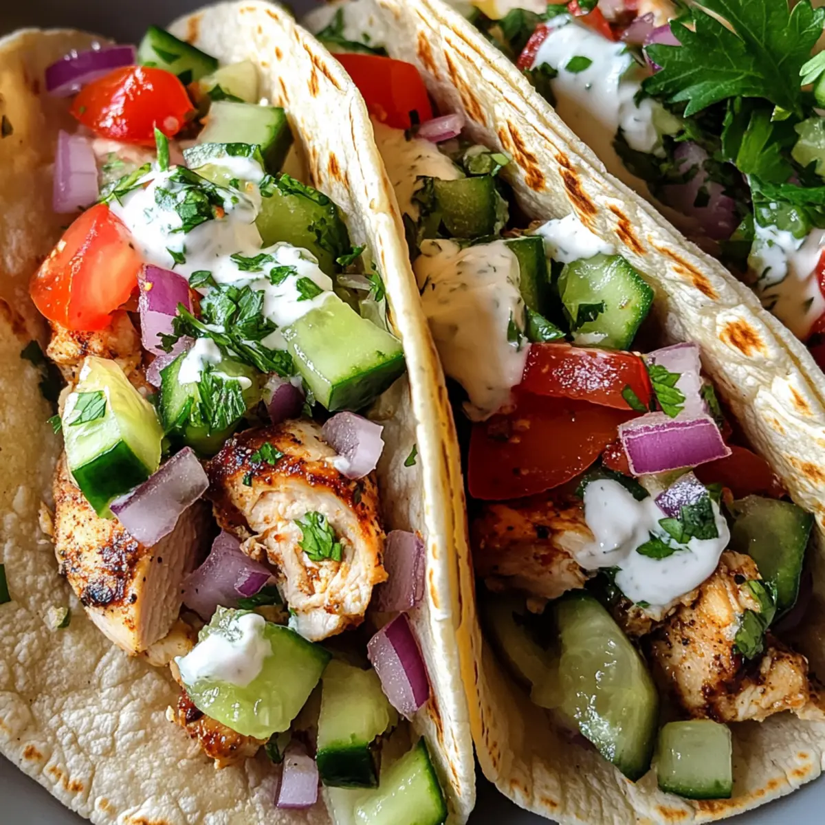 Mittelmeer-Hühnchen-Tacos für ein schnelles Dinner