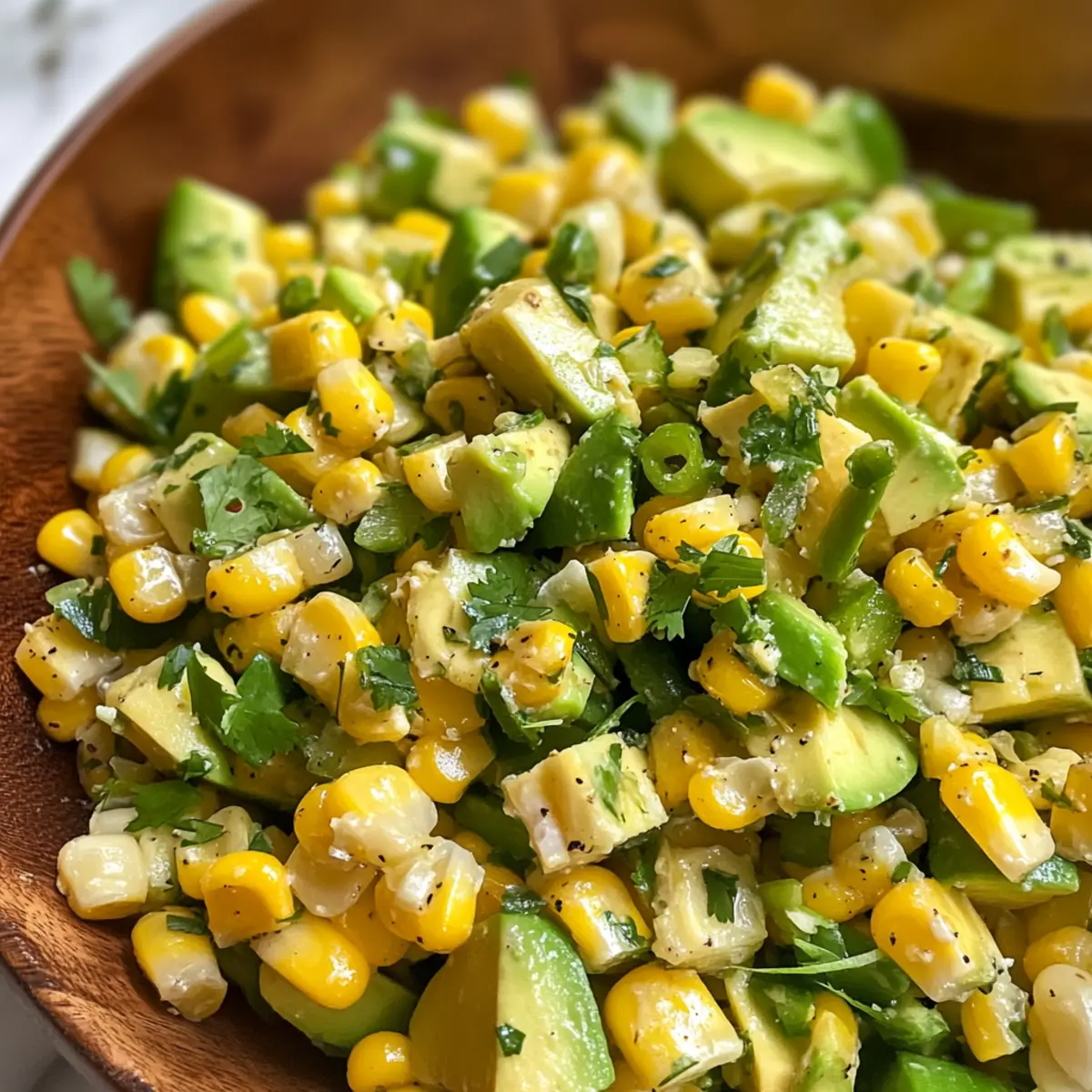 Süßer Mais Avocado Salat für den perfekten Sommergenuss