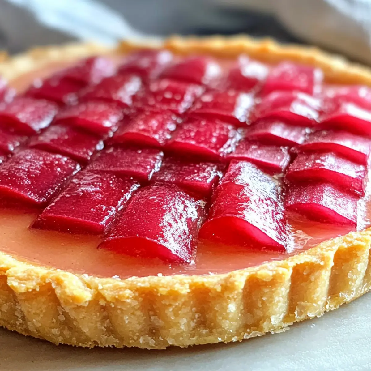 Süßer Rhabarberpuddingkuchen für den perfekten Genuss