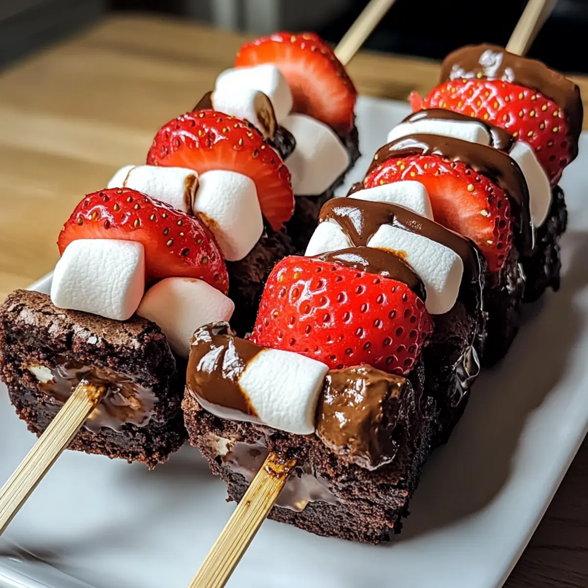 Süße Erdbeer-Brownie-Kabobs für den perfekten Genuss