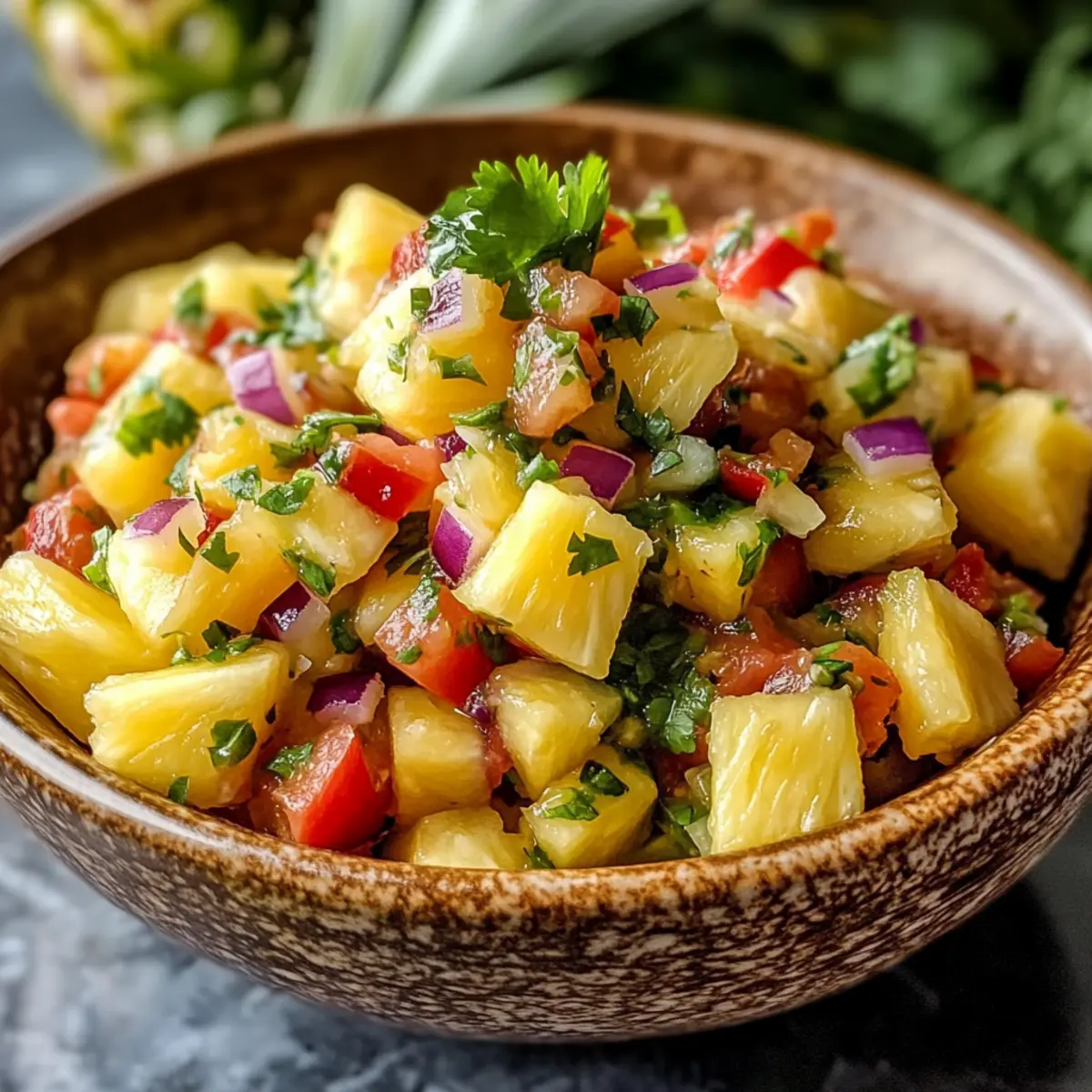 Pikante Ananas-Salsa mit perfectem Biss