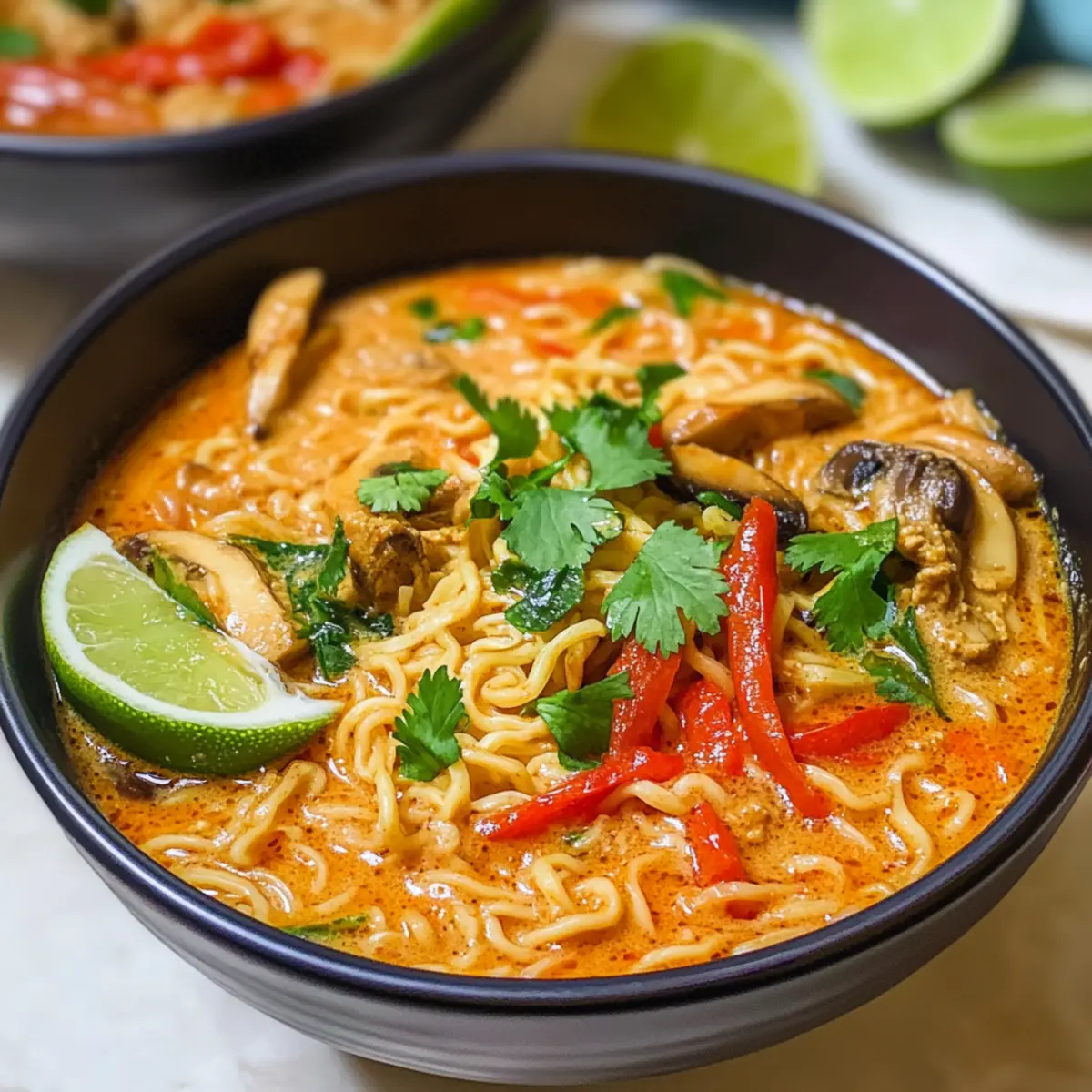 Thailändische Erdnussbutter-Ramen schnell zubereitet