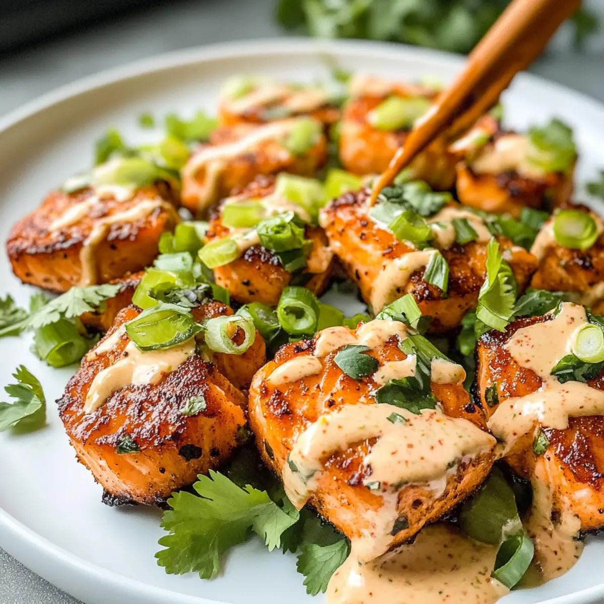 Air Fryer Bang Bang Lachs Bissen für jeden Abend