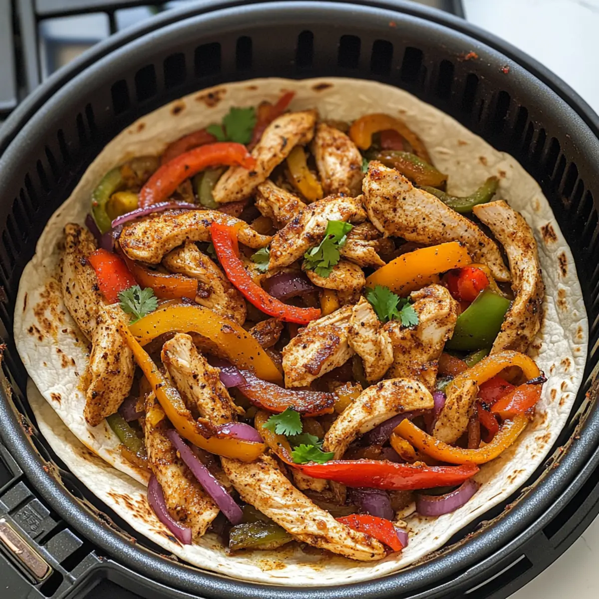 Luftfritteuse Hähnchen Fajitas in 30 Minuten