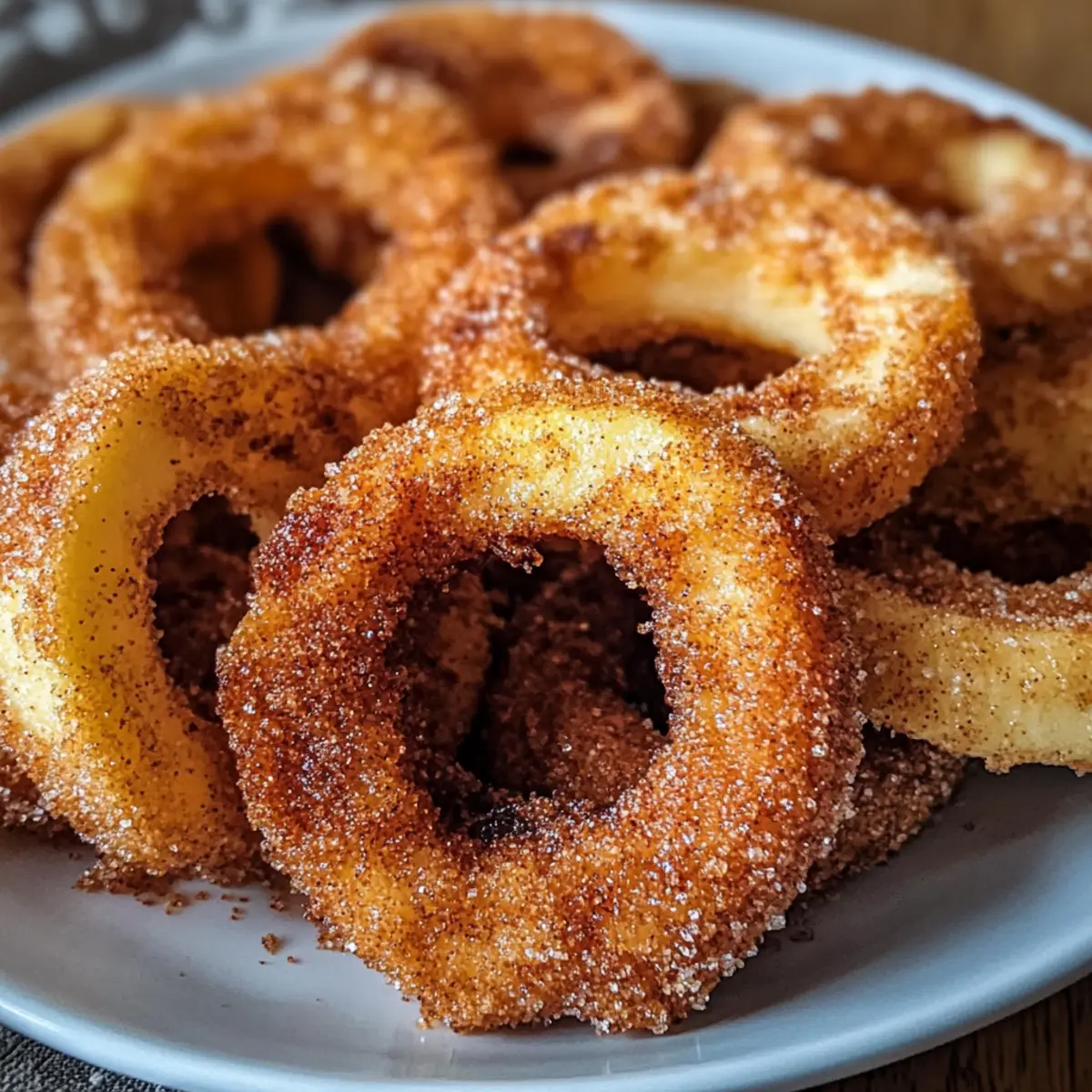 Luftfritteuse Zimt Apfelringe in 5 Minuten geniessen