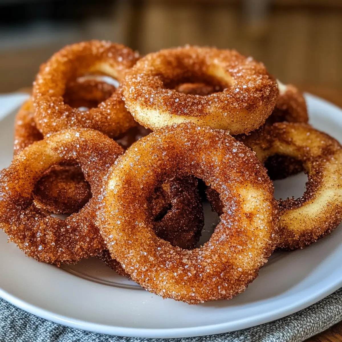 Luftfritteuse Zimt Apfelringe für den perfekten Snack
