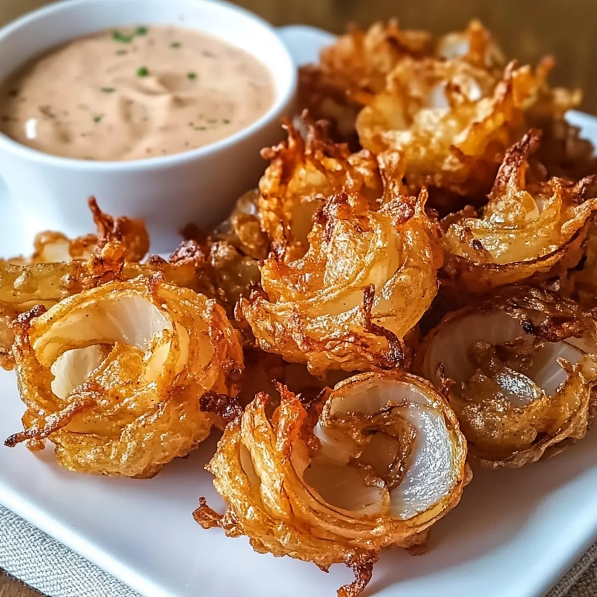 Luftfritteuse knusprige Mini-Blütenzwiebeln einfach gemacht