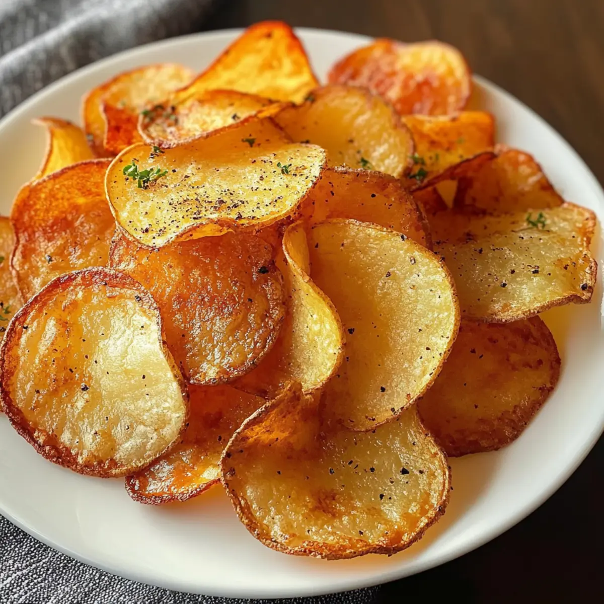 Crispy Airfryer Kartoffelchips ganz einfach selber machen