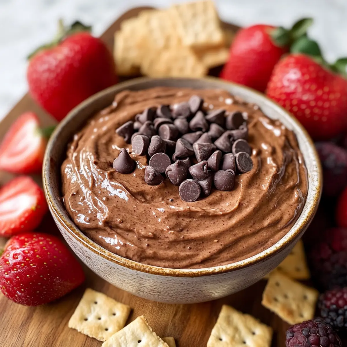Leckeres Brownie-Teigmischung Dipp für Naschkatzen