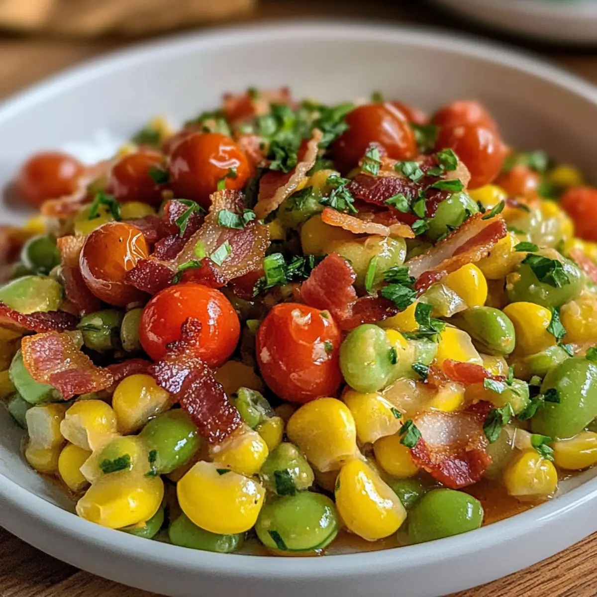 Klassische Sommer-Succotash für BBQ-Liebhaber