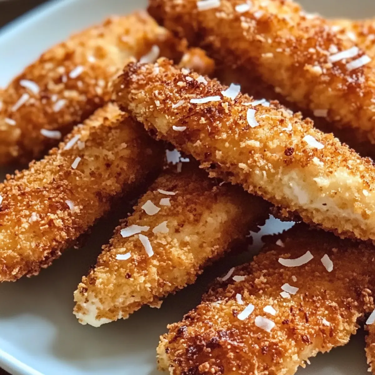 Kokosnuss-Hühnchenstreifen perfekt knusprig genießen