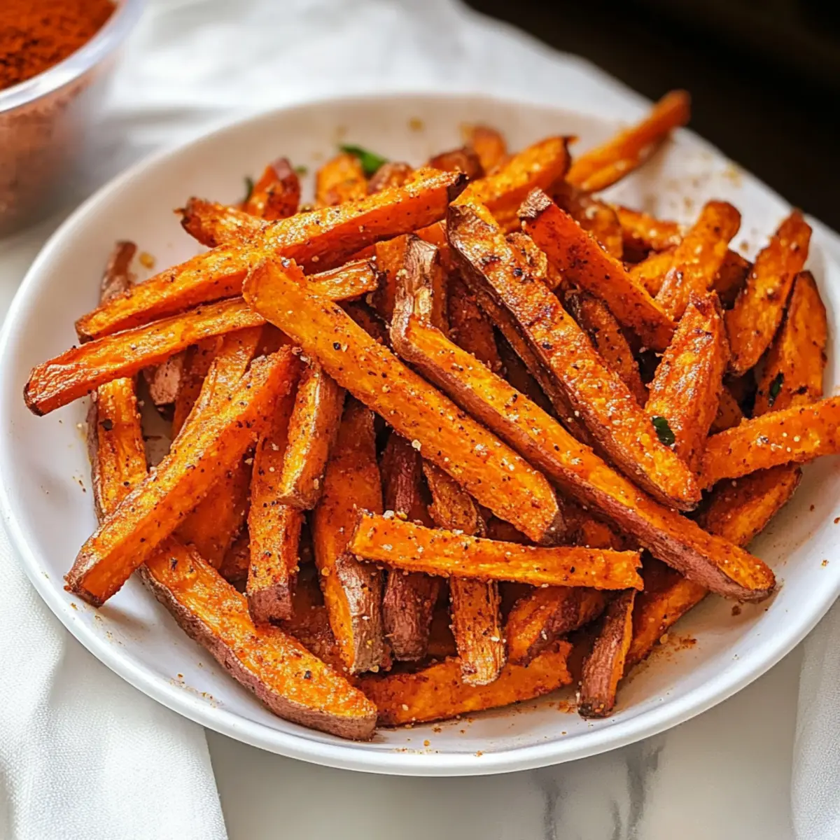 Crispy Gebackene Süßkartoffel-Pommes frites Rezept