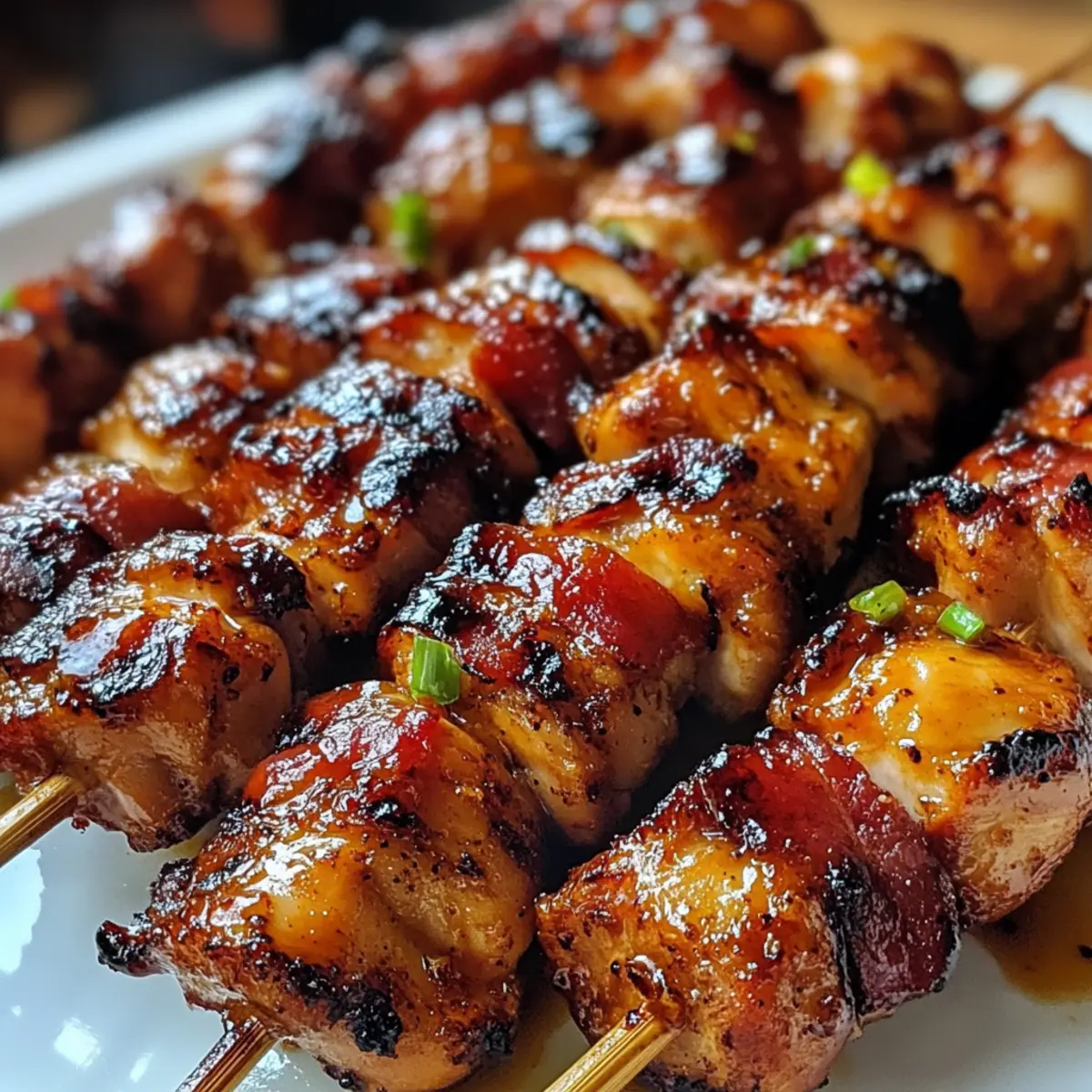 Gegrillte Honig-BBQ-Bacon-Hühnchen für jede Grillparty