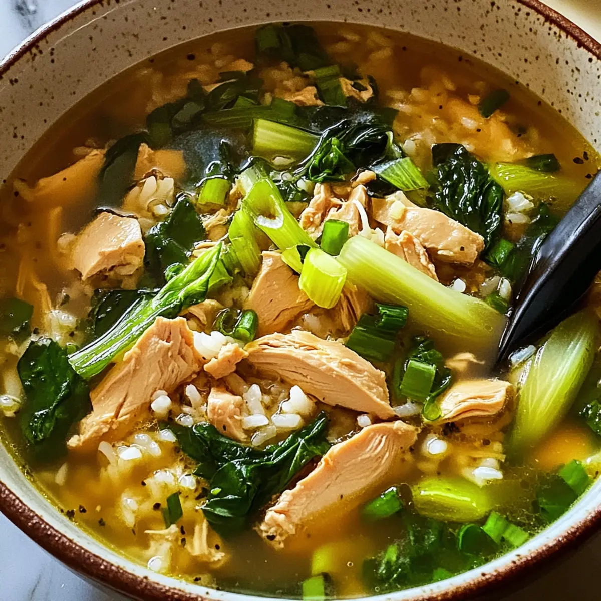 Ingwer-Hühnchen- und Reissuppe für gemütliche Abende