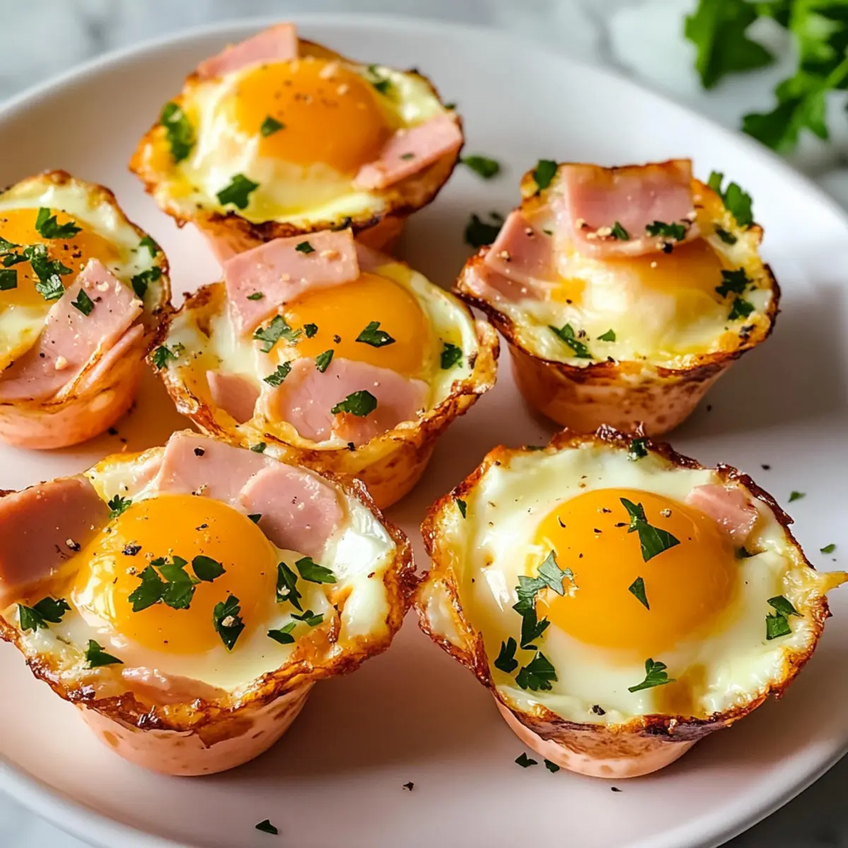 Schinken- und Käse-Ei-Tassen für schnelle Frühstücke